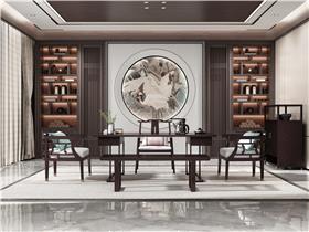 《沁园春》新中式茶室实景图